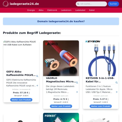 Screenshot ladegeraete24.de