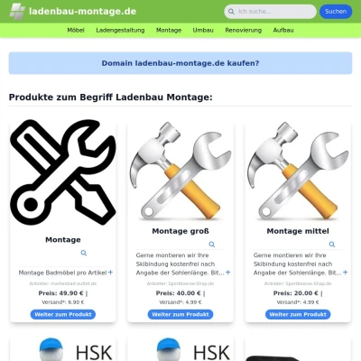 Screenshot ladenbau-montage.de