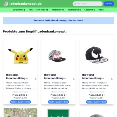 Screenshot ladenbaukonzept.de