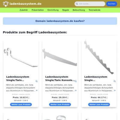 Screenshot ladenbausystem.de