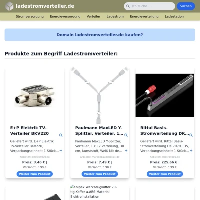 Screenshot ladestromverteiler.de