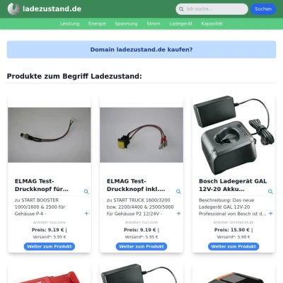 Screenshot ladezustand.de