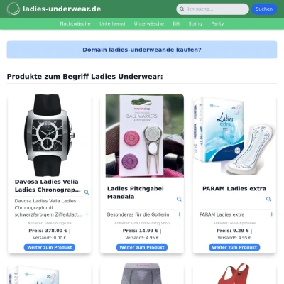 Screenshot ladies-underwear.de