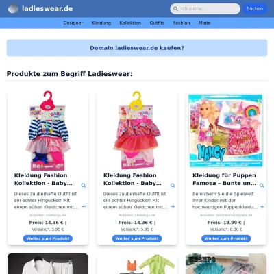 Screenshot ladieswear.de