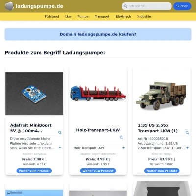 Screenshot ladungspumpe.de