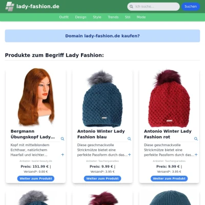 Screenshot lady-fashion.de