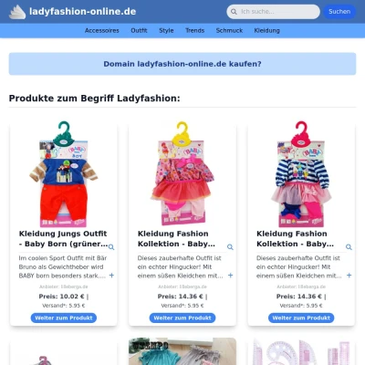 Screenshot ladyfashion-online.de