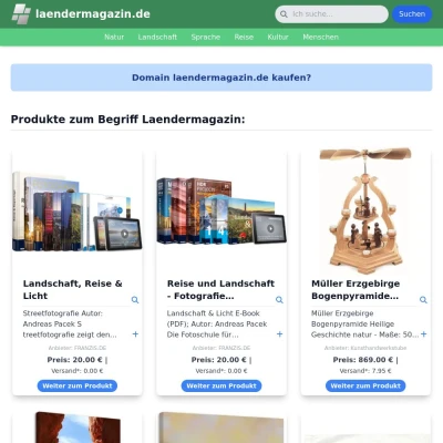 Screenshot laendermagazin.de