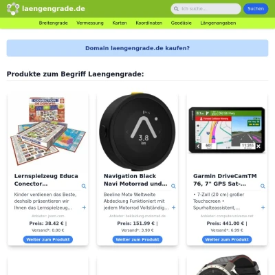 Screenshot laengengrade.de