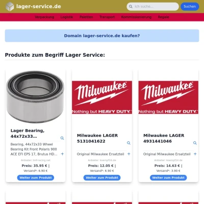 Screenshot lager-service.de
