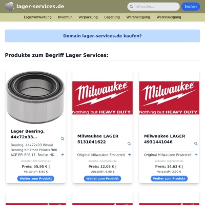 Screenshot lager-services.de