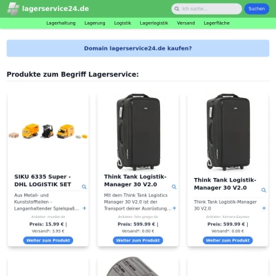 Screenshot lagerservice24.de