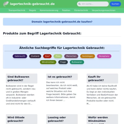 Screenshot lagertechnik-gebraucht.de