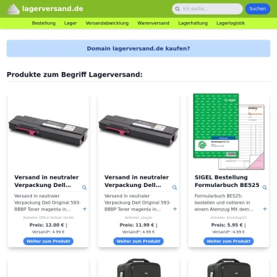 Screenshot lagerversand.de