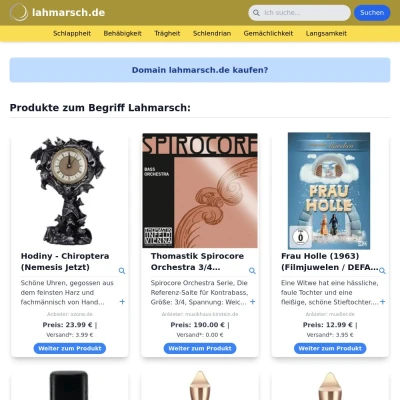 Screenshot lahmarsch.de