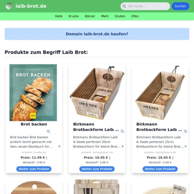Screenshot laib-brot.de