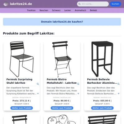 Screenshot lakritze24.de