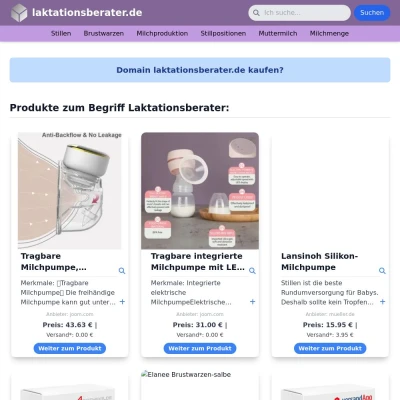 Screenshot laktationsberater.de