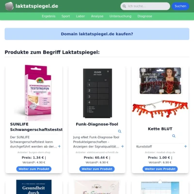 Screenshot laktatspiegel.de