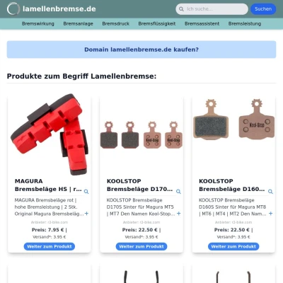 Screenshot lamellenbremse.de