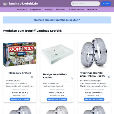 Screenshot laminat-krefeld.de