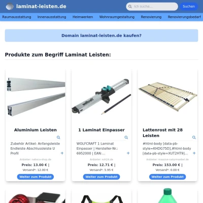 Screenshot laminat-leisten.de