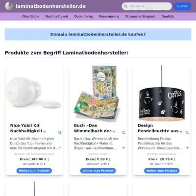 Screenshot laminatbodenhersteller.de