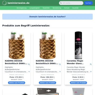 Screenshot laminierwalze.de