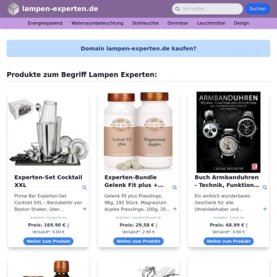 Screenshot lampen-experten.de