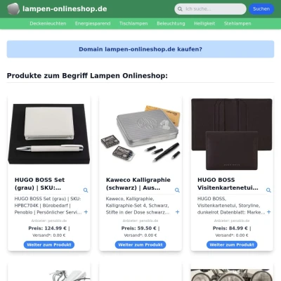 Screenshot lampen-onlineshop.de