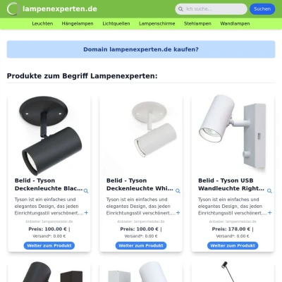 Screenshot lampenexperten.de