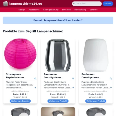 Screenshot lampenschirme24.eu