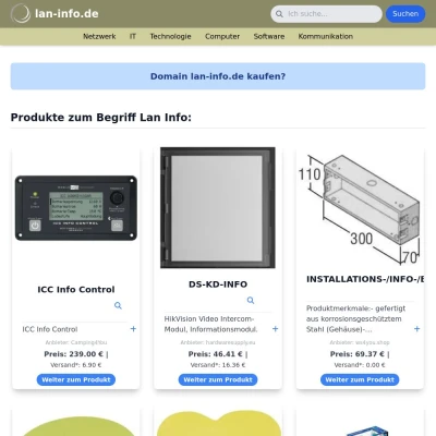 Screenshot lan-info.de