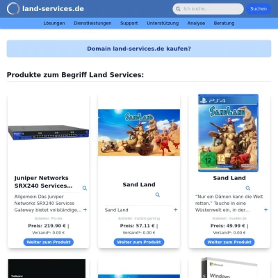 Screenshot land-services.de