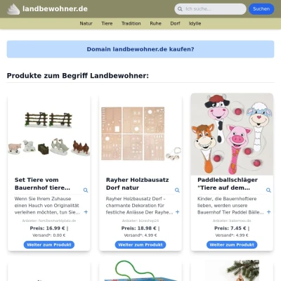 Screenshot landbewohner.de