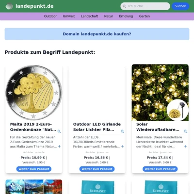 Screenshot landepunkt.de