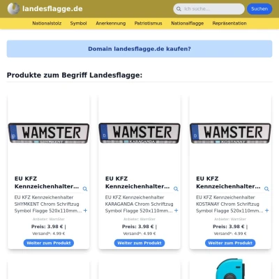 Screenshot landesflagge.de