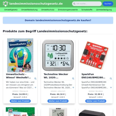 Screenshot landesimmissionsschutzgesetz.de