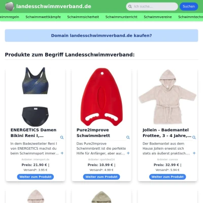 Screenshot landesschwimmverband.de