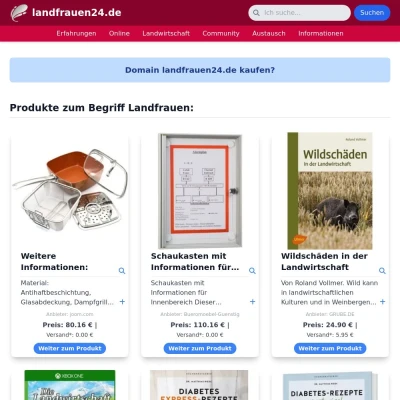 Screenshot landfrauen24.de