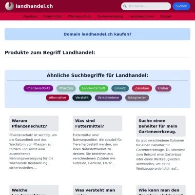 Screenshot landhandel.ch