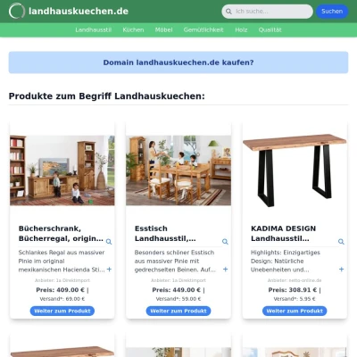 Screenshot landhauskuechen.de