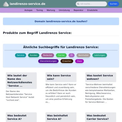 Screenshot landirenzo-service.de