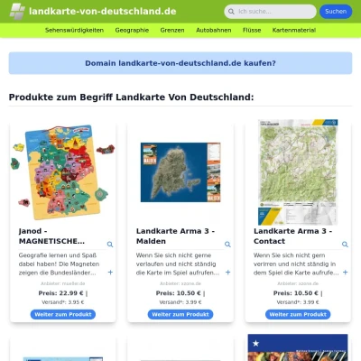 Screenshot landkarte-von-deutschland.de