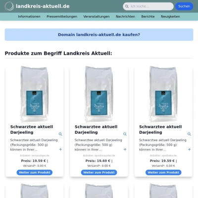 Screenshot landkreis-aktuell.de