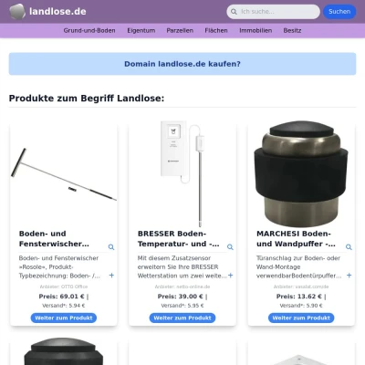 Screenshot landlose.de