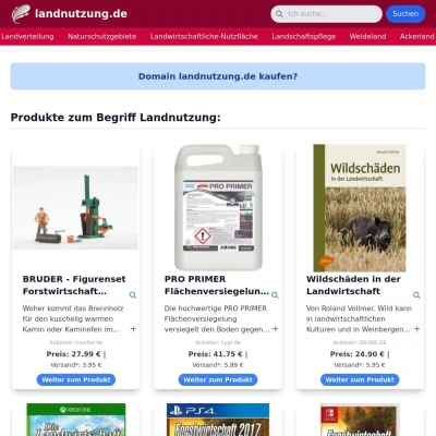 Screenshot landnutzung.de