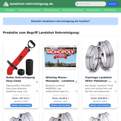 Screenshot landshut-rohrreinigung.de
