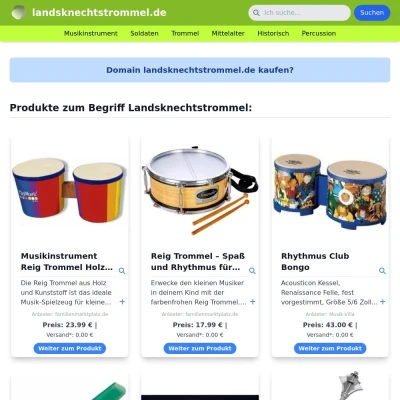 Screenshot landsknechtstrommel.de