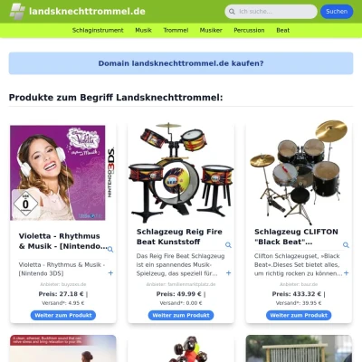 Screenshot landsknechttrommel.de